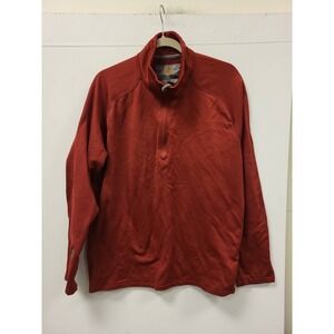 Timberland Mens Pullover‎ XL Extra Large Shirt Top Quarter Zip Activewear Red
